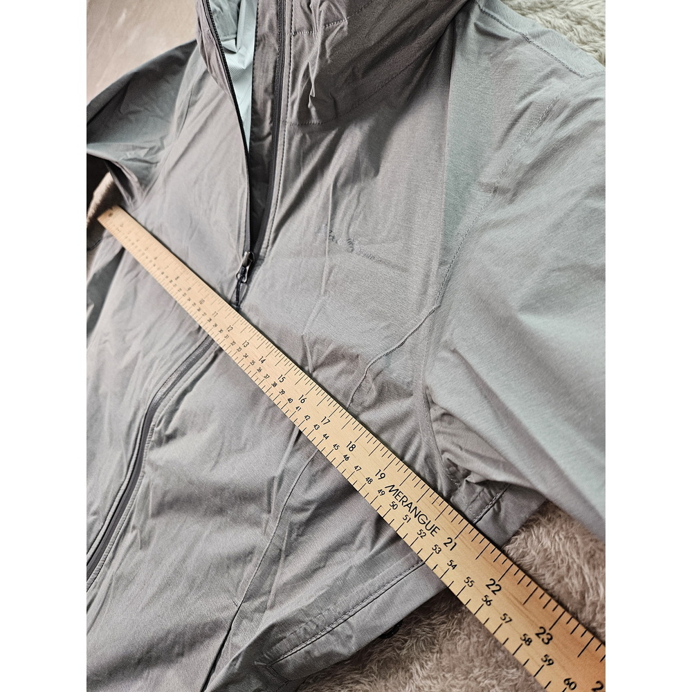 Eddie Bauer Hooded Rain Jacket Gray Full-zip Windbreaker Outdoor Waterproof - Picture 6 of 10